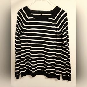Spence xl navy white stripe sweater